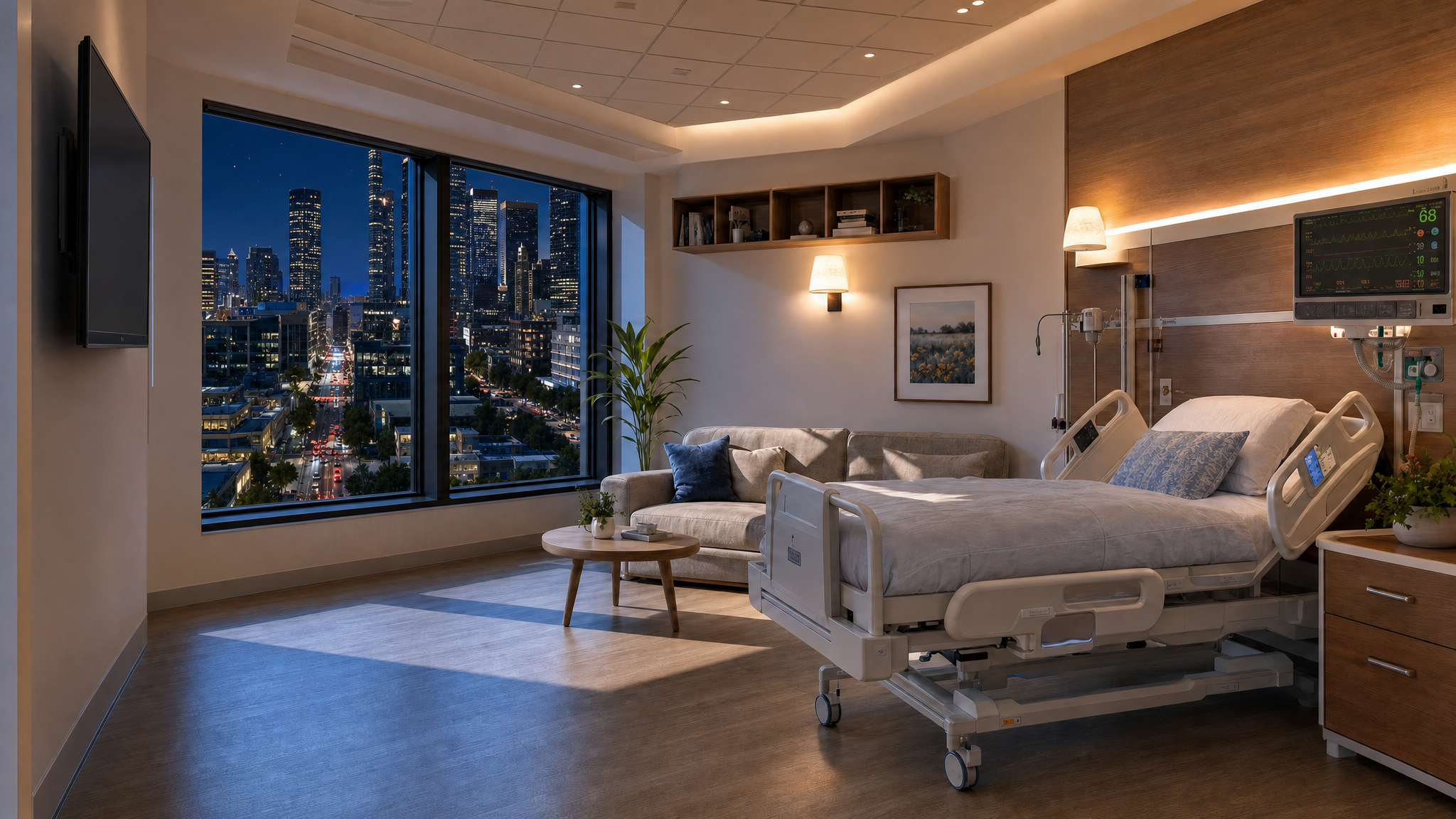 Hospital Room Evening Scene - Moonlight.png
