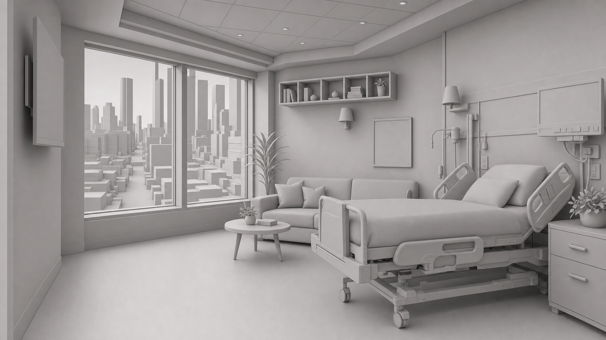 Hospital Room - Clay Massing Model.png